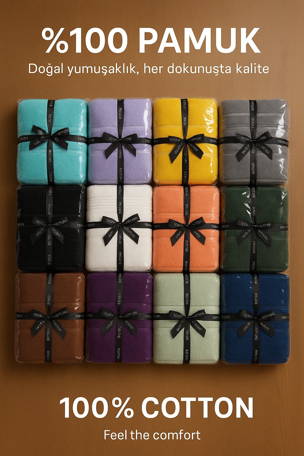 8078bbf8-2d48-45a5-b1d4-a11e8ce0f02b 12 li 70 cm x 140 cm Banyo Havlusu - Görsel 1