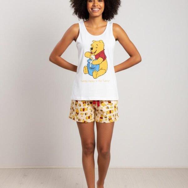 Bear Desen Şortlu Bayan Pijama Takım