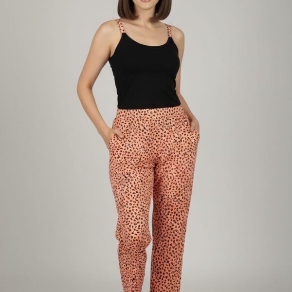 Bayan Turuncu Askılı Pijama Takımı