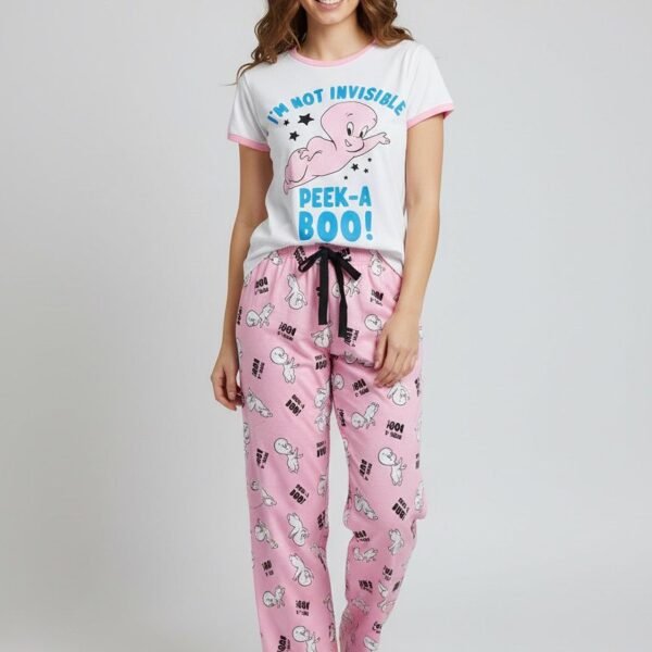Bayan Casper Desenli Pijama Takımı