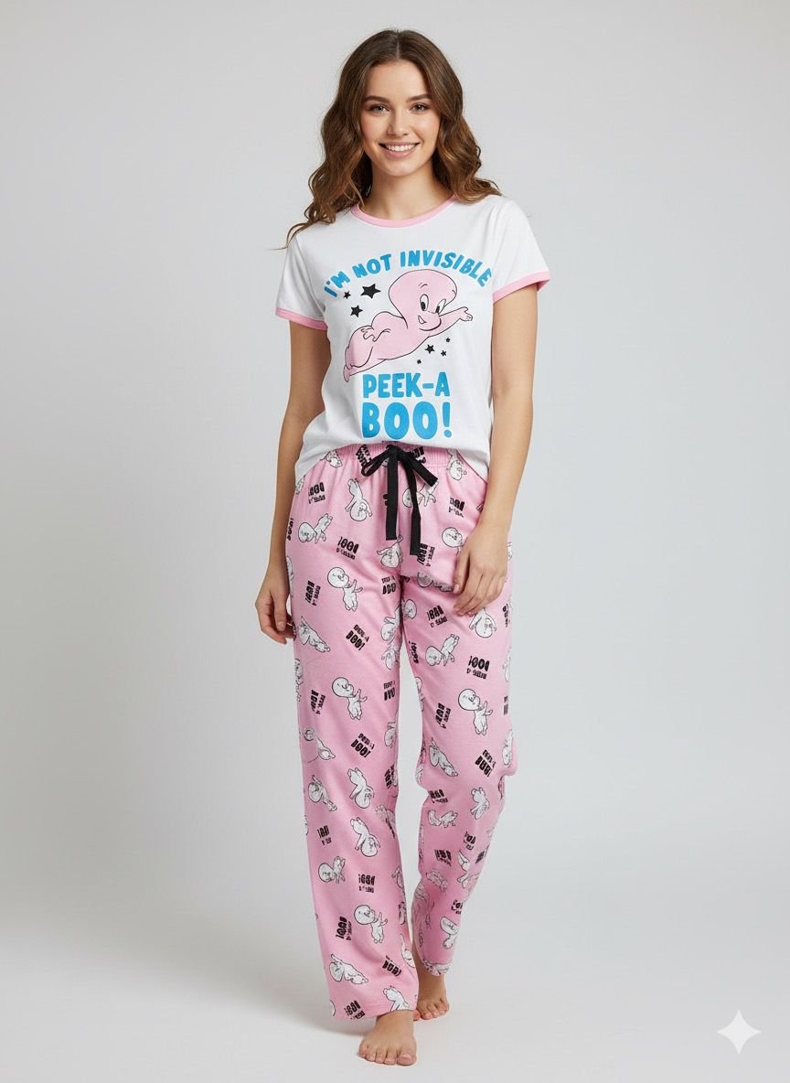 WhatsApp Image 2025-10-13 at 18.40.22 Bayan Casper Desenli Pijama Takımı - Görsel 1