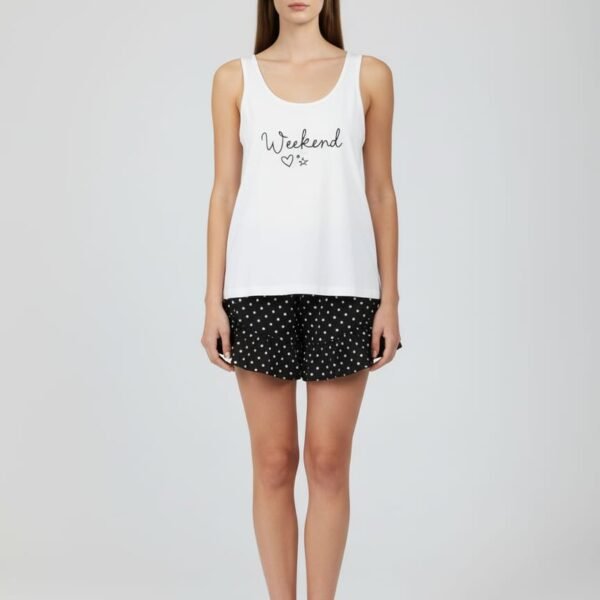 Bayan Siyah Şortlu Takım