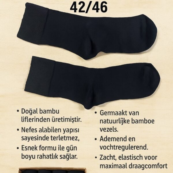 Erkek Bambu Orta lot 6 lı Çorap