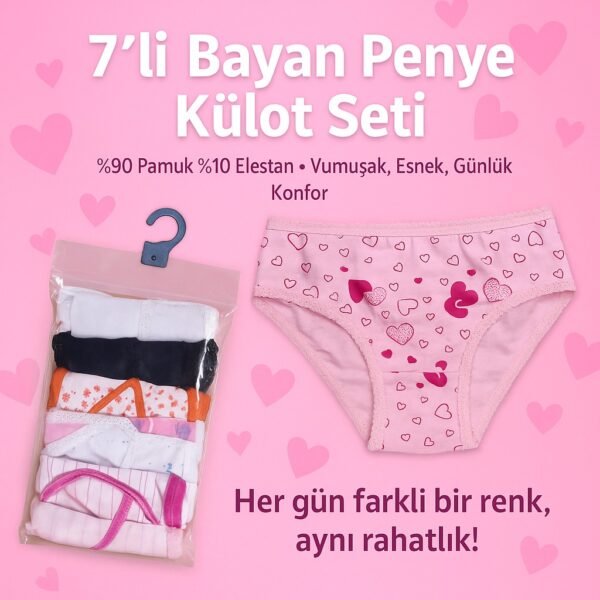 Garson Kız Çocuk 7 li Külot set